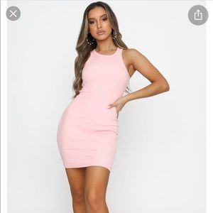 White Fox Boutique Star Ribbed Mini Dress